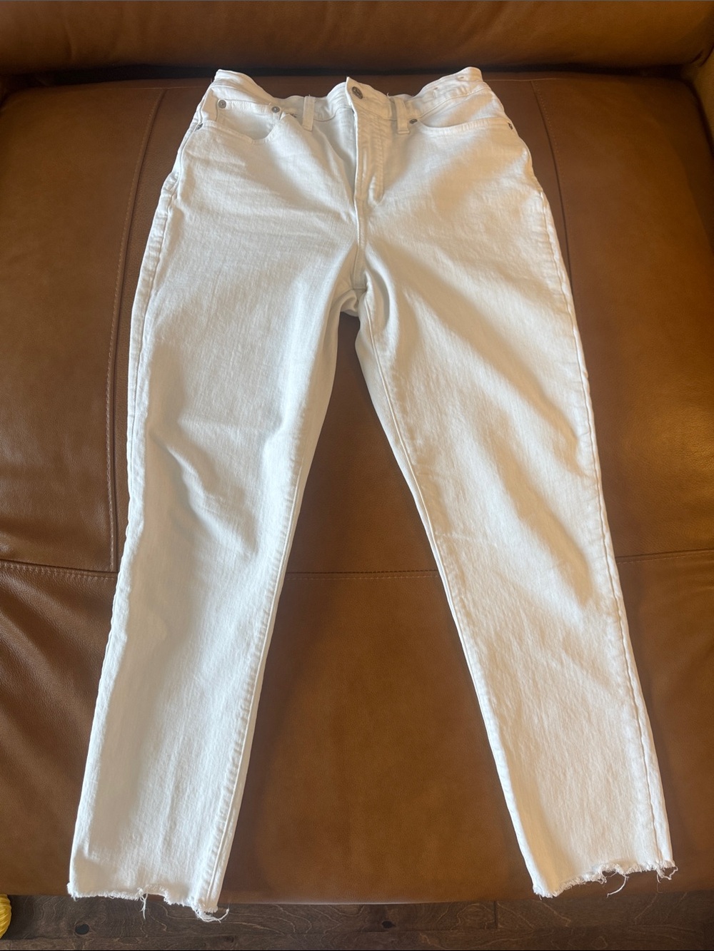Madewell The Perfect Vintage Women's White High-Rise Straight Jeans